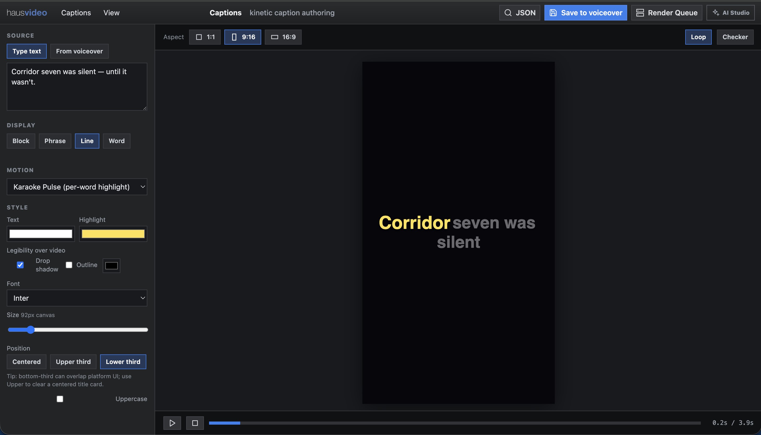 Captions studio