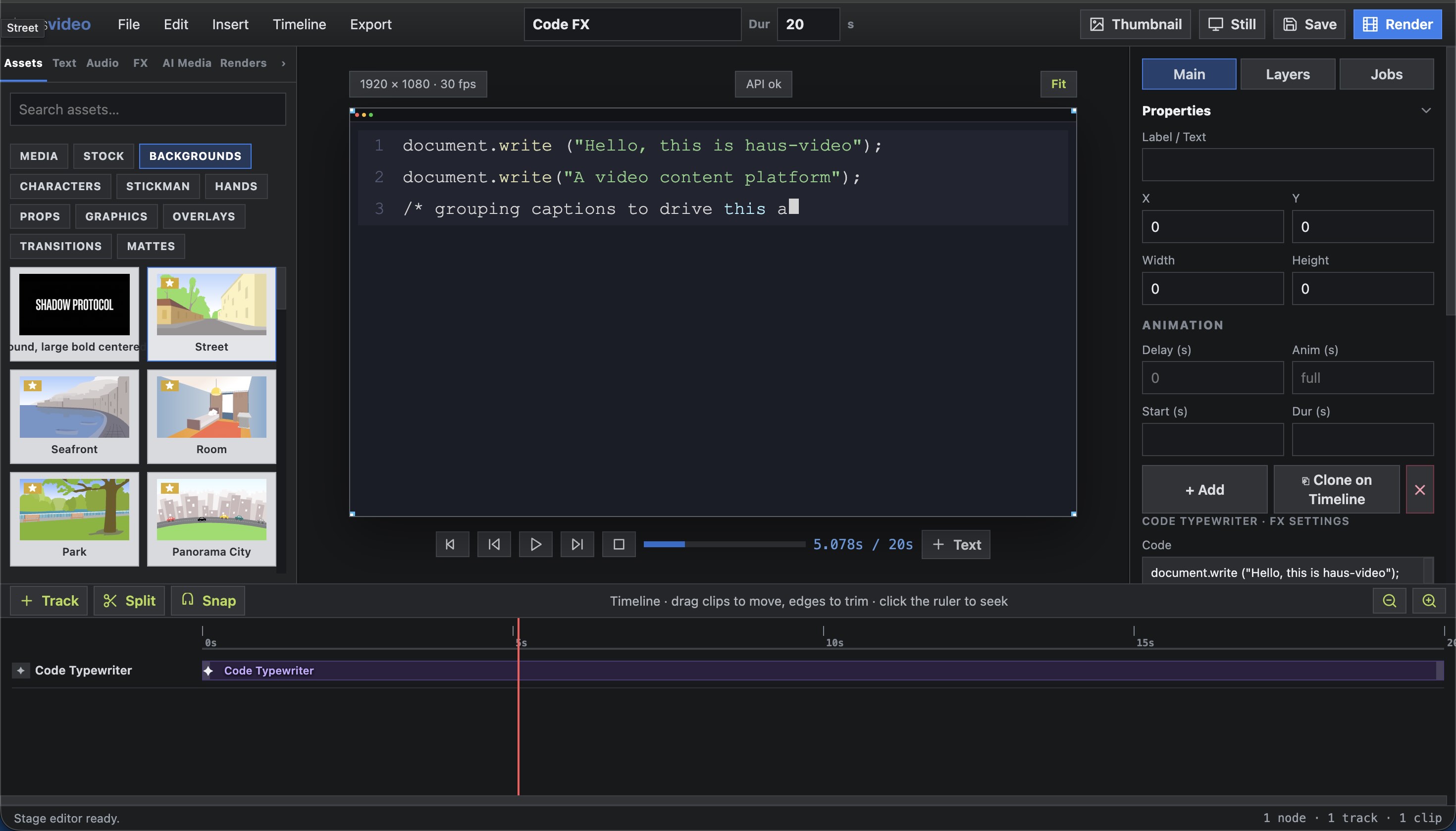 Slideshow editor